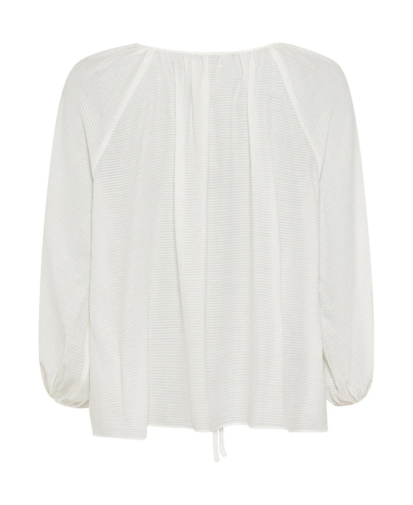 Olsen Women's Tie Neck Tunic Blouse