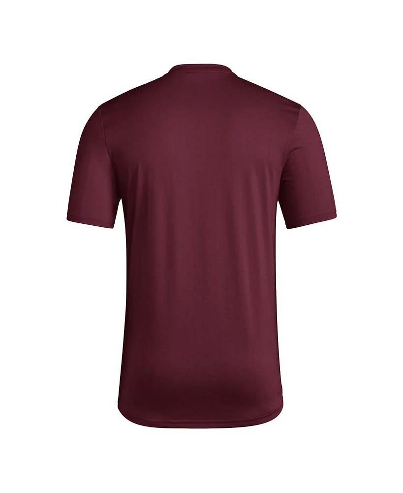 Adidas Men's Maroon Texas A&M Aggies Locker On-Court The Fade Pregame Aeroready T-Shirt