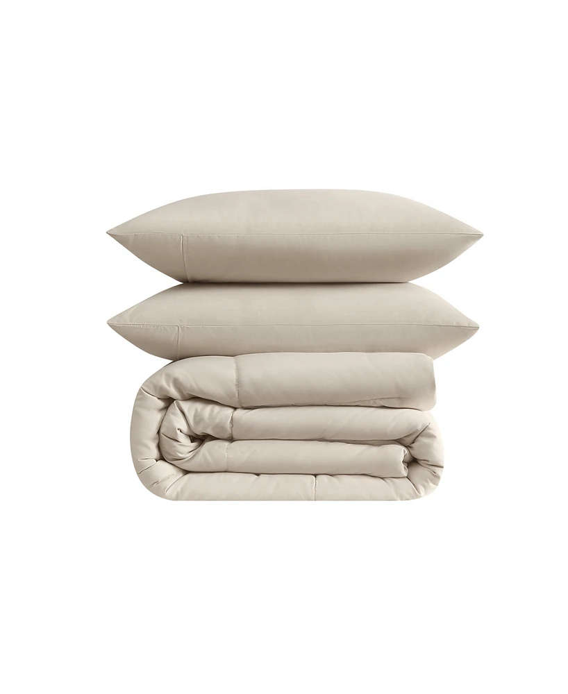 Truly Soft Green Solid 3-Pc. Comforter Set
