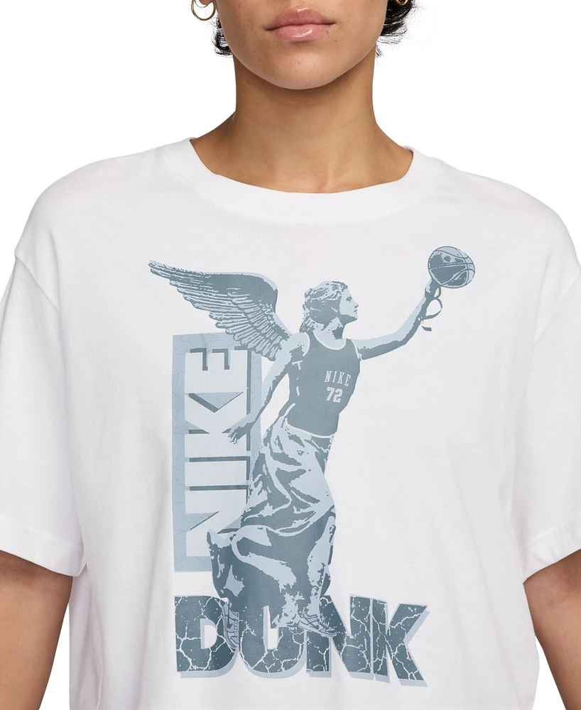 Nike Women's Cotton Short-Sleeve Cropped Basketball T-Shirt