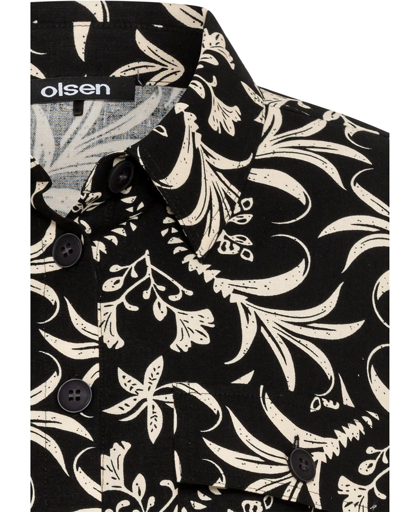 Olsen Women's Ornamental Print Jacket
