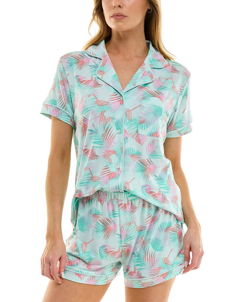 Roudelain Women's Yummy Notched-Collar Pajama Set