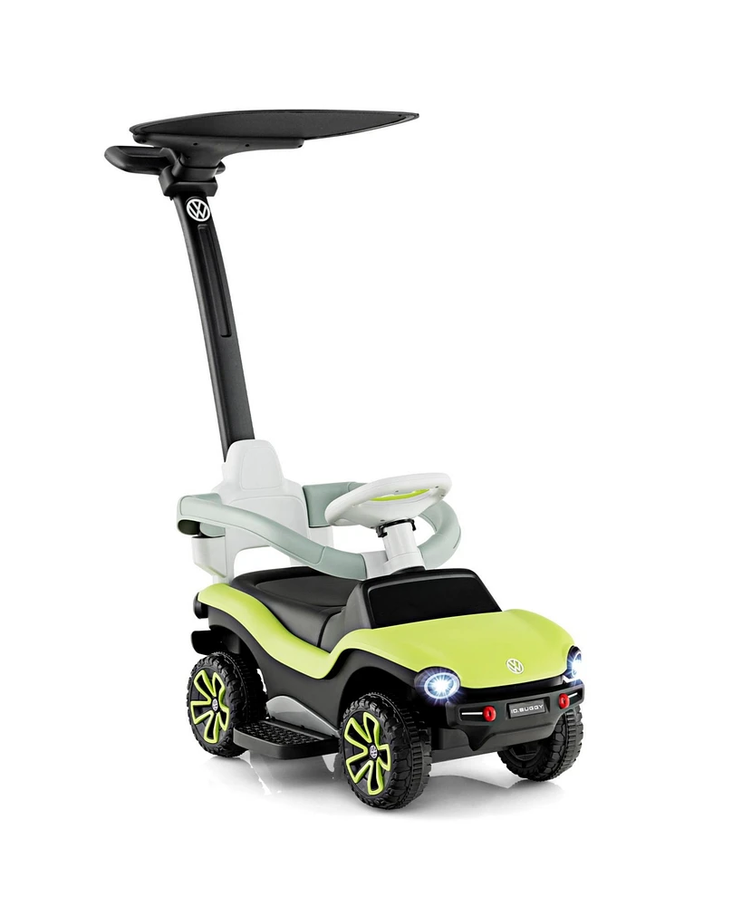 3-in-1 Licensed Volkswagen Ride on Push Car with 3-Position Adjustable Push Handl