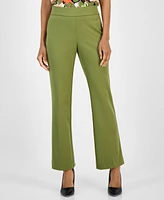 Ak Anne Klein Women's Cool Crepe Mid Rise Pull-On Pants