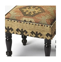 Modern Upholstered Ottoman – Linen Accent Bench for Cozy Living Room or Reading Nook