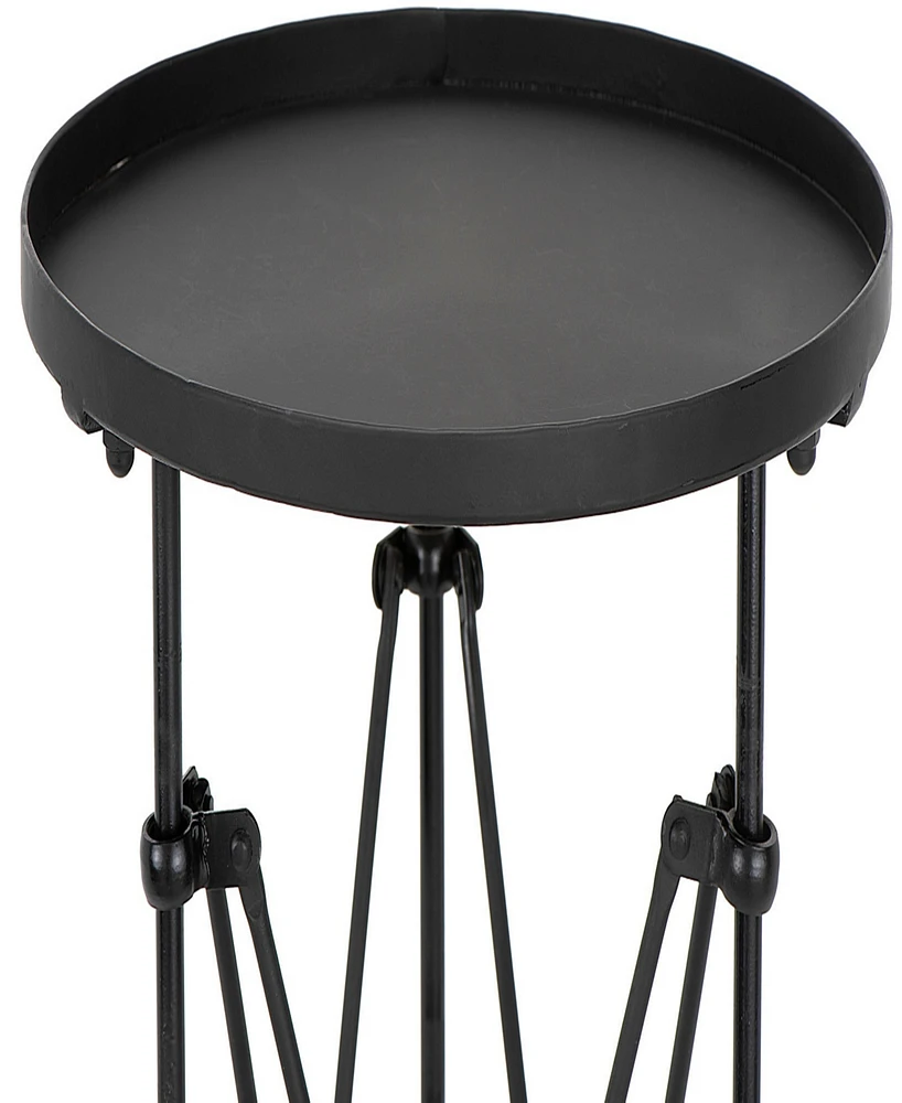 Creative Co-op 14" Metal Vintage Charm Round Side Table