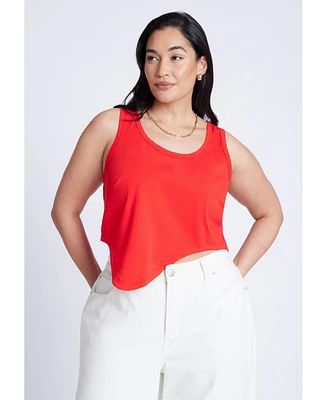 Eloquii Women's Asym Hem Tank