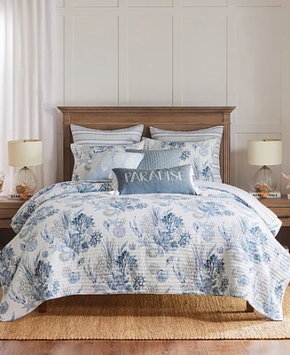 Levtex Coral Landing Reversible 3-Pc. Quilt Set, Full/Queen