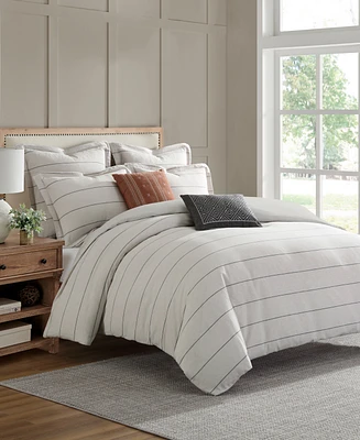 Levtex Leo Stripe Textured 3-Pc. Comforter Set, Full/Queen