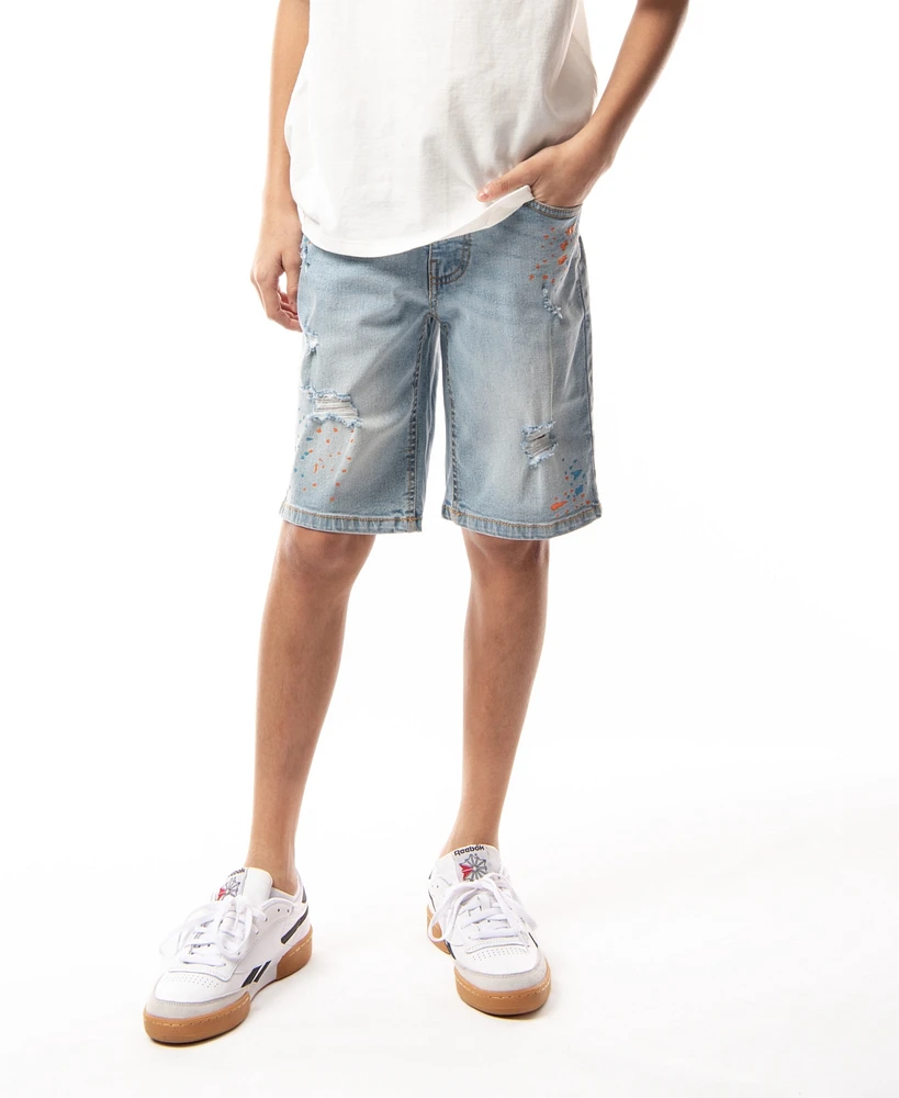 Ring of Fire Big Boys Revolve Stretch Denim Shorts