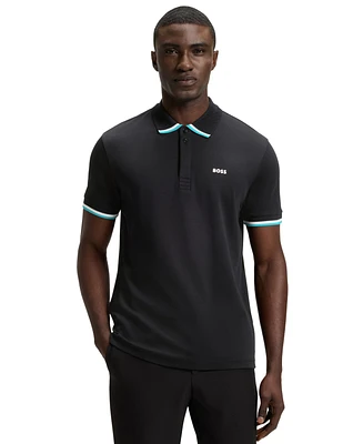 Boss by Hugo Men's Cotton Knit Regular-Fit Paddy Polo Shirt