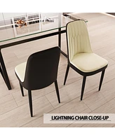 47-63" Expandable Dining Set: Table & Cushioned Chairs