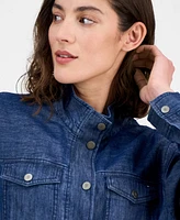 Tommy Hilfiger Women's Snap-Front Shirt Jacket