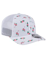 New Era Men's White Pittsburgh Pirates Flamingo Mesh Back 9SEVENTY Stretch-Snap Hat