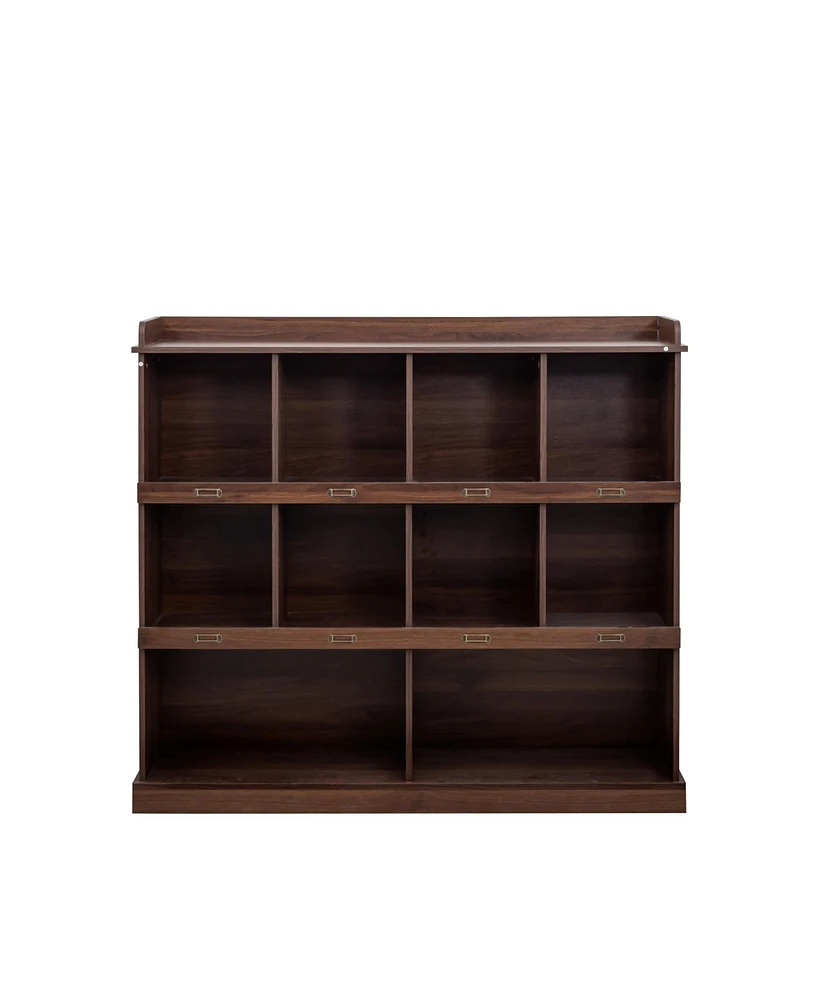 10-shelf Bookcase,Walnut