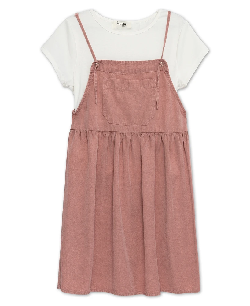 Speechless Big Girls 2-Piece Layered Dress and Short Sleeve T-Shirt Set