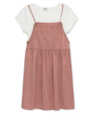 Speechless Big Girls 2-Piece Layered Dress and Short Sleeve T-Shirt Set