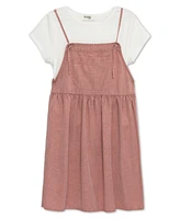 Speechless Big Girls 2-Piece Layered Dress and Short Sleeve T-Shirt Set