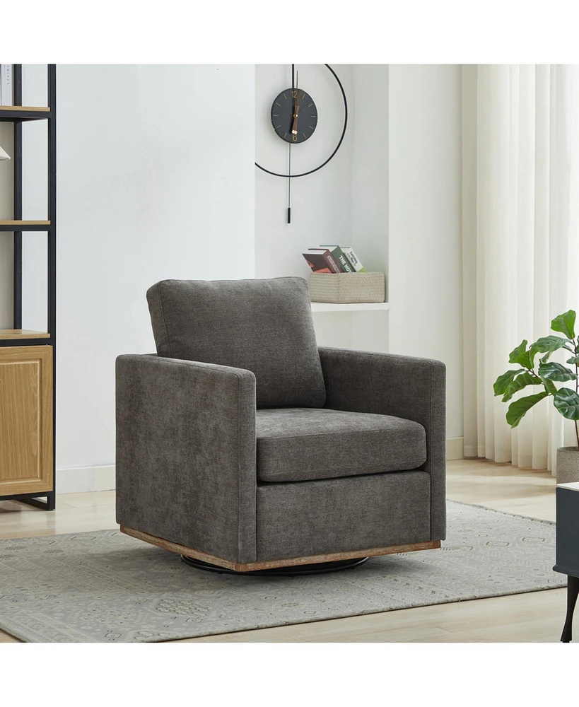 30.7" Swivel Accent Chair - Charcoal