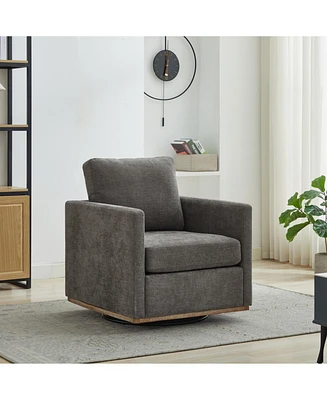 30.7" Swivel Accent Chair - Charcoal