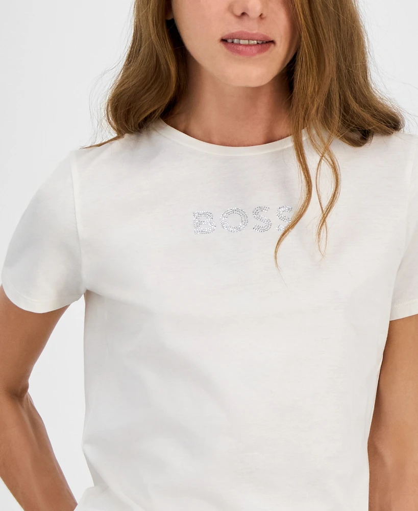 Boss Orange Women's Cotton Logo Crewneck Tee