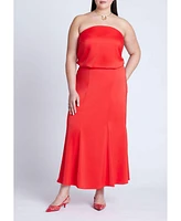 Eloquii Women's Column Satin Tube Top