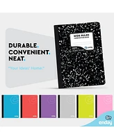 Enday Marble Composition Notebook Wide Ruled Black and White Composition Books 100 Sheets (2 Pack