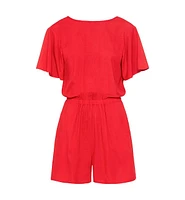 Lscn by Lascana Women's Tie Back Romper cup sizing