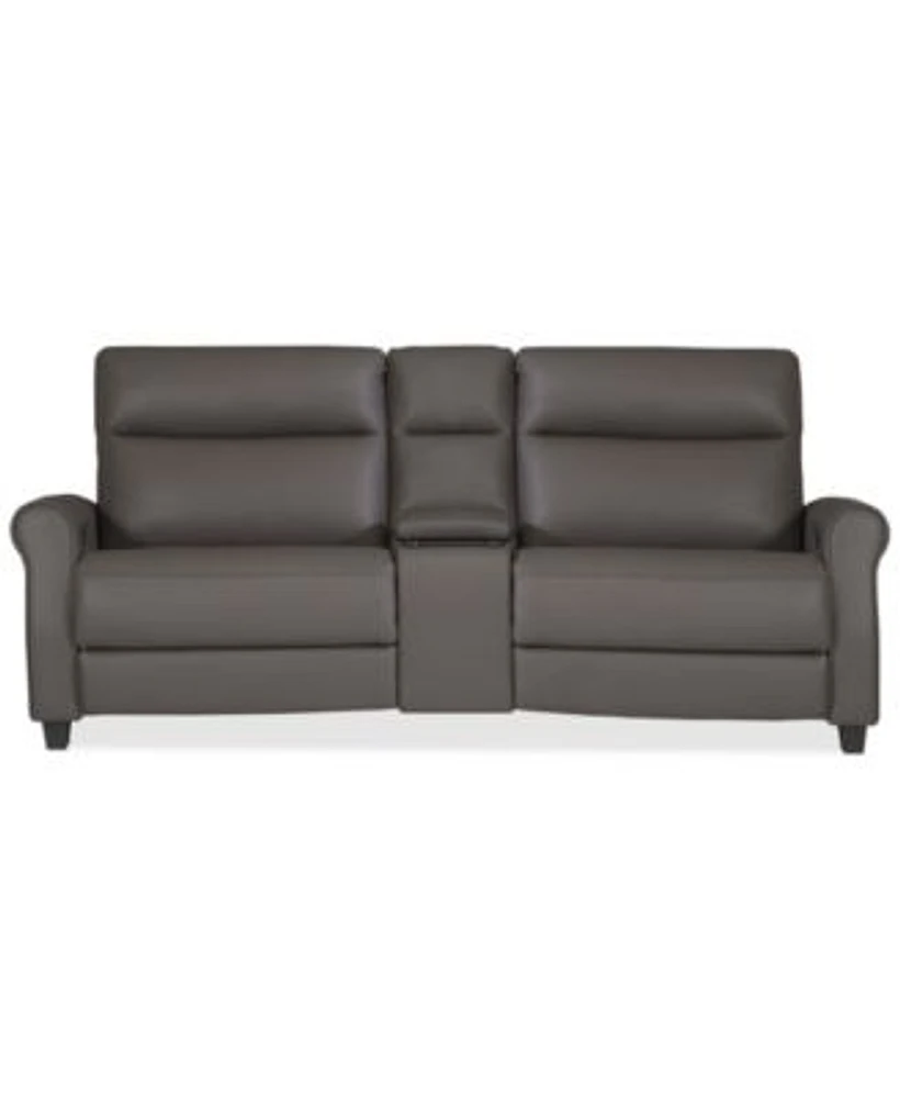 Thandler Zero Gravity Leather Sectional Collection Created For Macys
