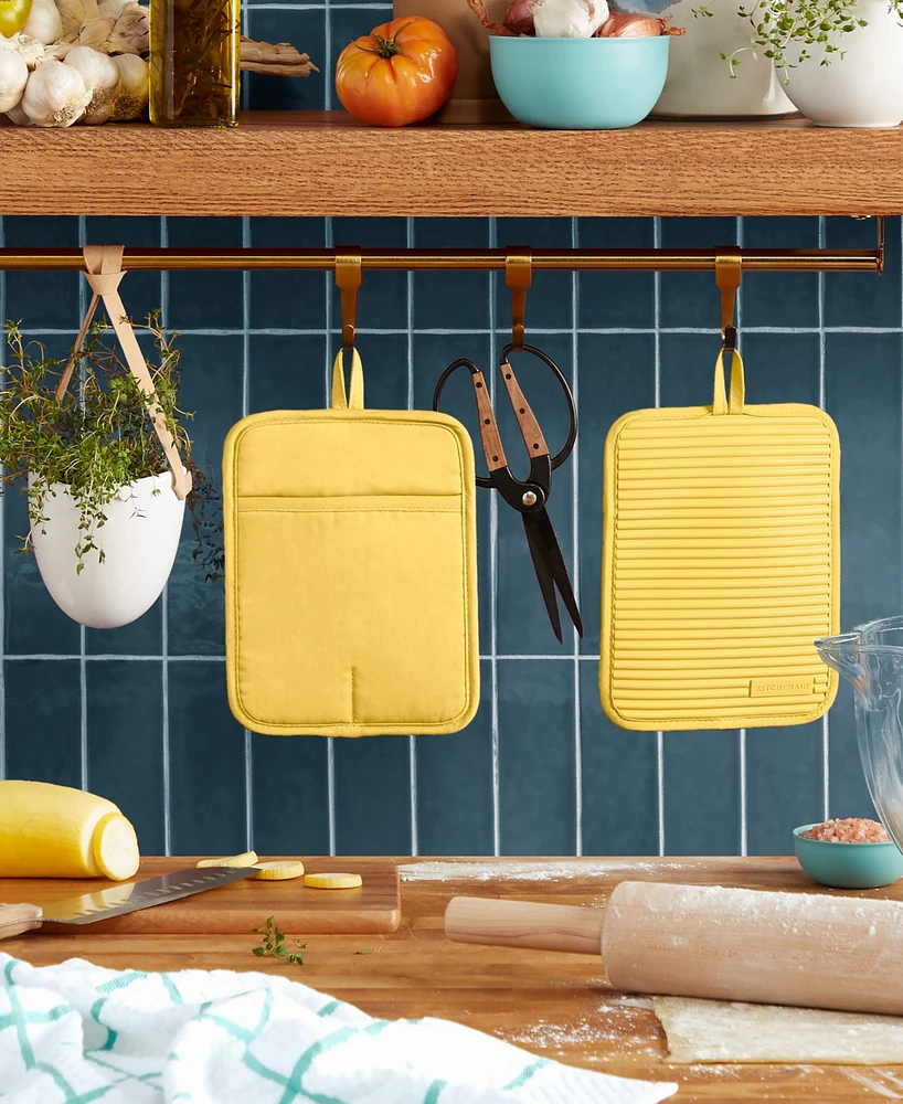 KitchenAid Ribbed Soft Silicone 2-Pc. Pot Holder Set