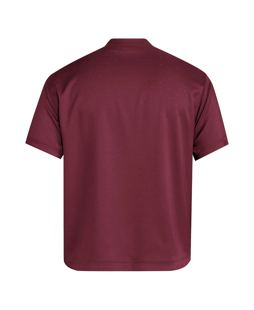 Adidas Men's Maroon Texas A&M Aggies Dugout Coaches Adizero Notch Neck Pullover T-Shirt