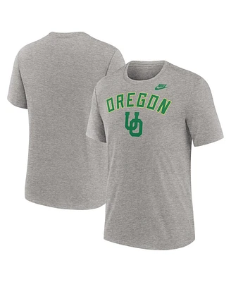 Nike Men's Heather Gray Oregon Ducks Legacy Arch Tri-Blend T-Shirt