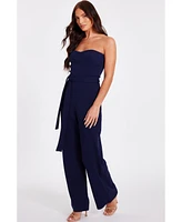 Quiz Women's Scuba Crepe Bandeau Jumpsuit