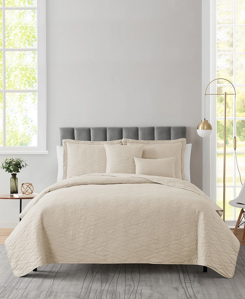 Nestl Ellipse Embossed 5-Pc. Quilt Set, King/California King