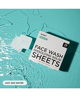 Mess Free Face Wash Sheets, Instantly Dissolves, 25 Washes