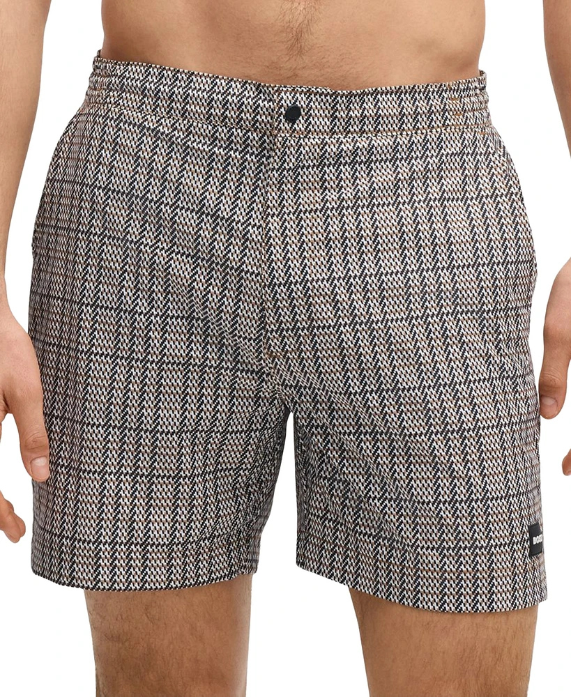 Boss by Hugo Men's Micro-Print Swim Shorts