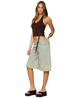 Edikted Women's Kez Belted Knit Halter Top