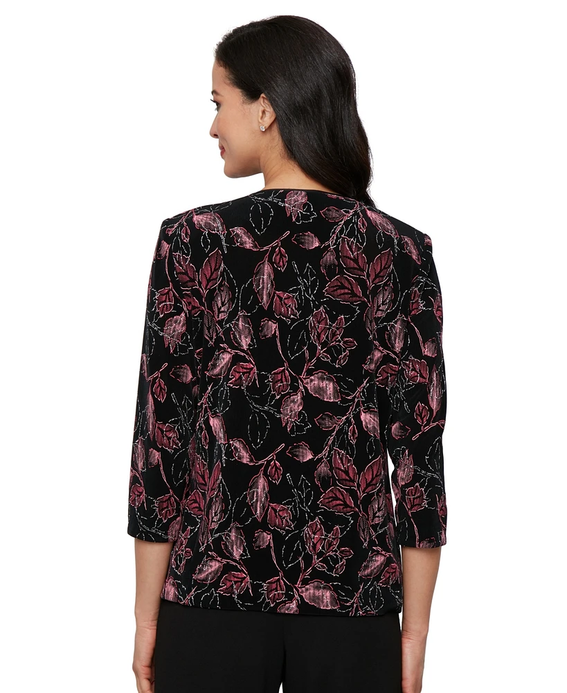 Alex Evenings Petite 2-Pc. 3/4-Sleeve Jacket & Top Set