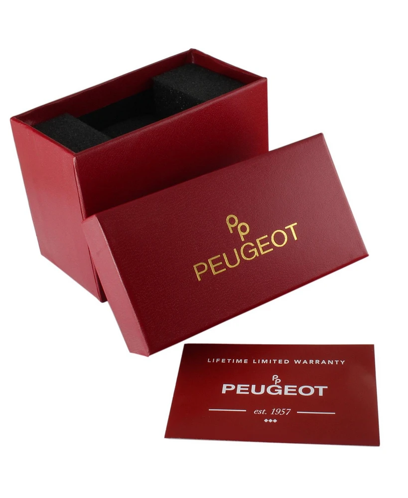 Peugeot Women's 40mm Gold Boyfriend Bracelet Watch with Crystal Bezel