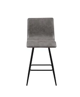 Ink+Ivy 17.5" Wide Faux Leather Adams Swivel Counter Stool