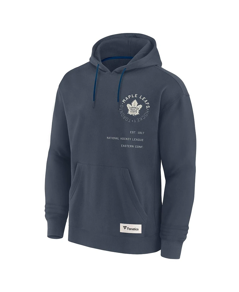 Fanatics Men's Navy Toronto Maple Leaf's Future Ground Info Pullover Hoodie