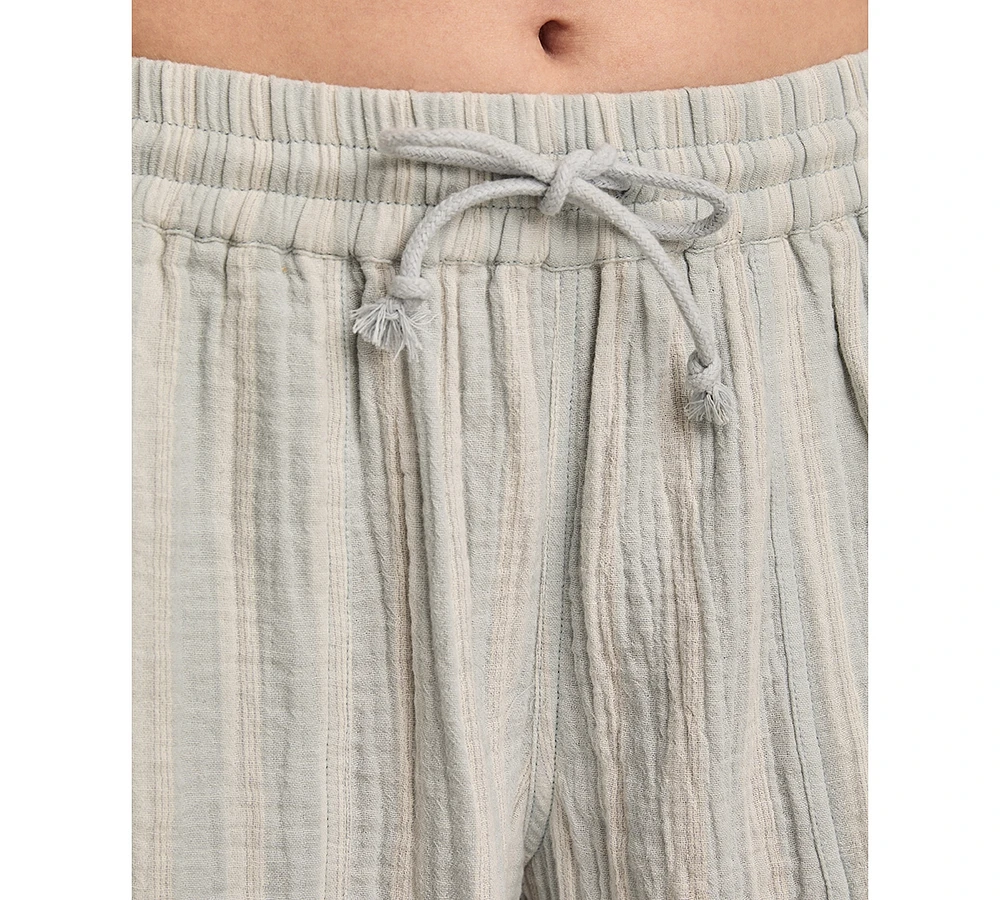 Lucky Brand Women's Striped Cotton Gauze Drawstring Pants