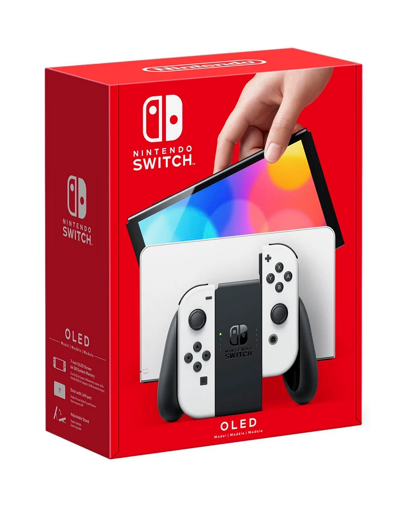 Nintendo Switch White Oled Console with Pokemon Sword, Surge Accessory Gaming Kit, MightySkins Console and Controller Skin Voucher