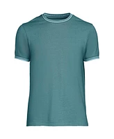 Lands' End Men's Short Sleeve Soft Pique Crew Tee