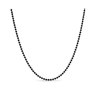 Bling Jewelry Thin Minimalist 1.5MM Yellow Gold Plated Stainless Steel Celestial Curb link with Tiny Stationary Ball Saturn Chain Necklace 16 18 20 In