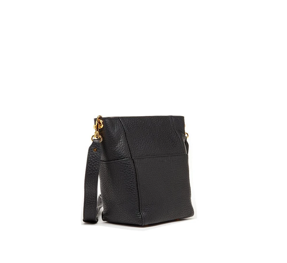 Susu Italian Leather Crossbody Bag Medium Size Shoulder Bag Black Purse Women's Handbag
