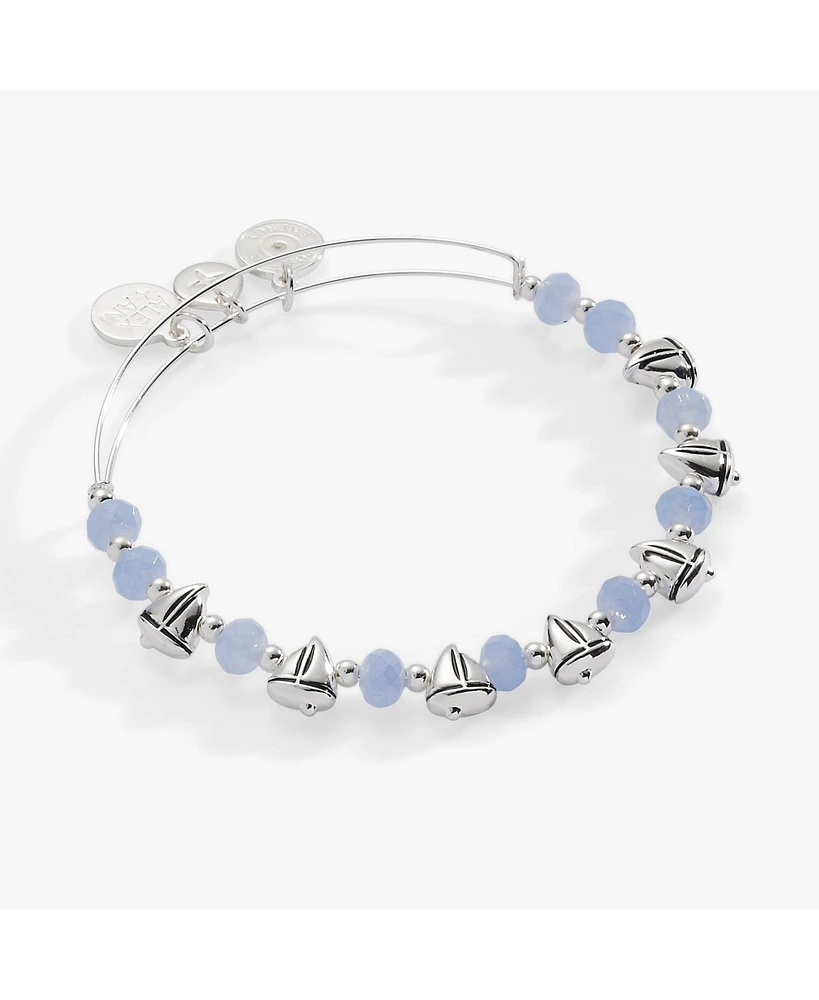 Alex and Ani Sailboat Beaded Bangle Bracelet