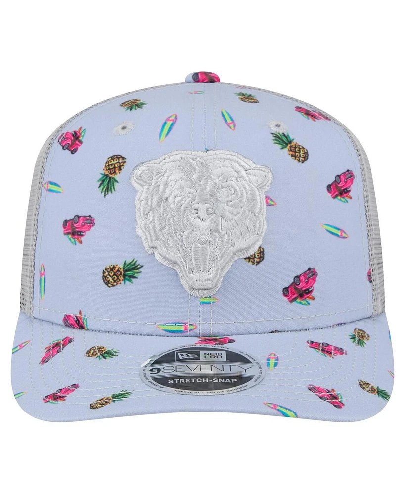 New Era Men's Light Blue Chicago Bears Adventure Surfboard 9SEVENTY Adjustable Hat