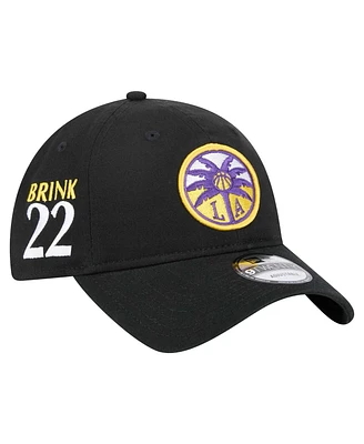 New Era Men's Cameron Brink Black Los Angeles Sparks Name Number Side Patch 9TWENTY Adjustable Hat