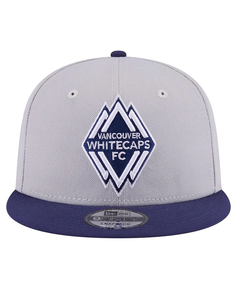 New Era Men's Gray Vancouver Whitecaps Fc Color Pack Two-Tone 9FIFTY Snapback Hat